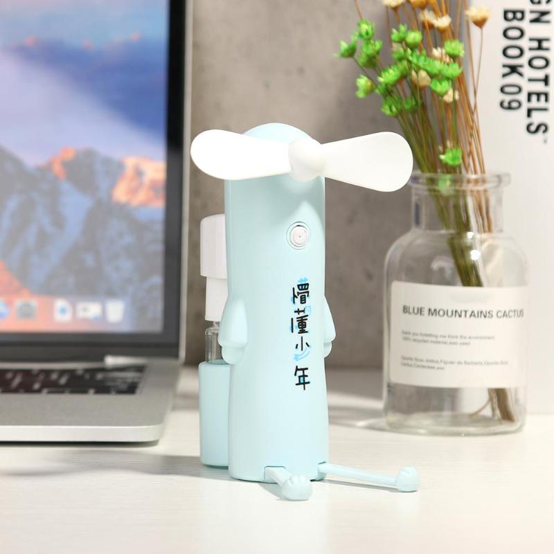 Creative 3 in 1 Mobile Phone Bracket Spray Mini Fan USB Portable Air Fan - ebowsos