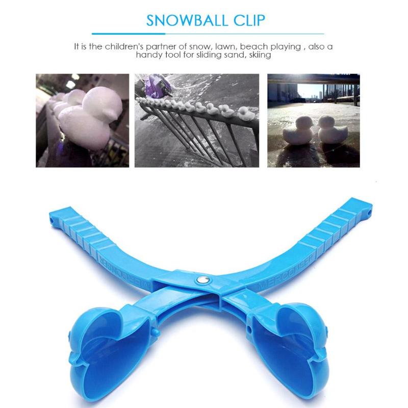 Creative Cartoon Duck Snowball Plastic Maker Clip Kids Winter Outdoor Sports Snow Ball Snow Sand Making Mold Toys Tool-ebowsos