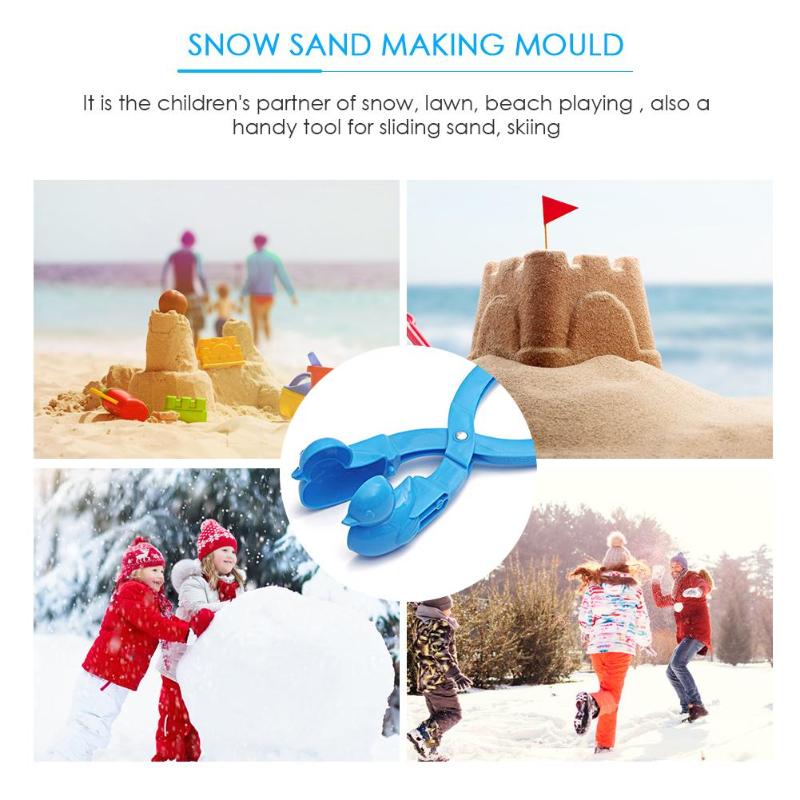 Creative Cartoon Duck Snowball Plastic Maker Clip Kids Winter Outdoor Sports Snow Ball Snow Sand Making Mold Toys Tool-ebowsos