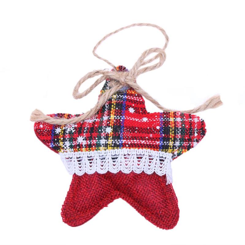 Creative Christmas Cotton Linen Hanging Pendant Xmas Tree Party Home Decor - ebowsos