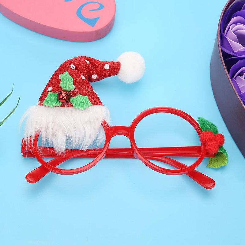 Creative Christmas Party Glasses Frame New Year Xmas Decoration Ornaments - ebowsos