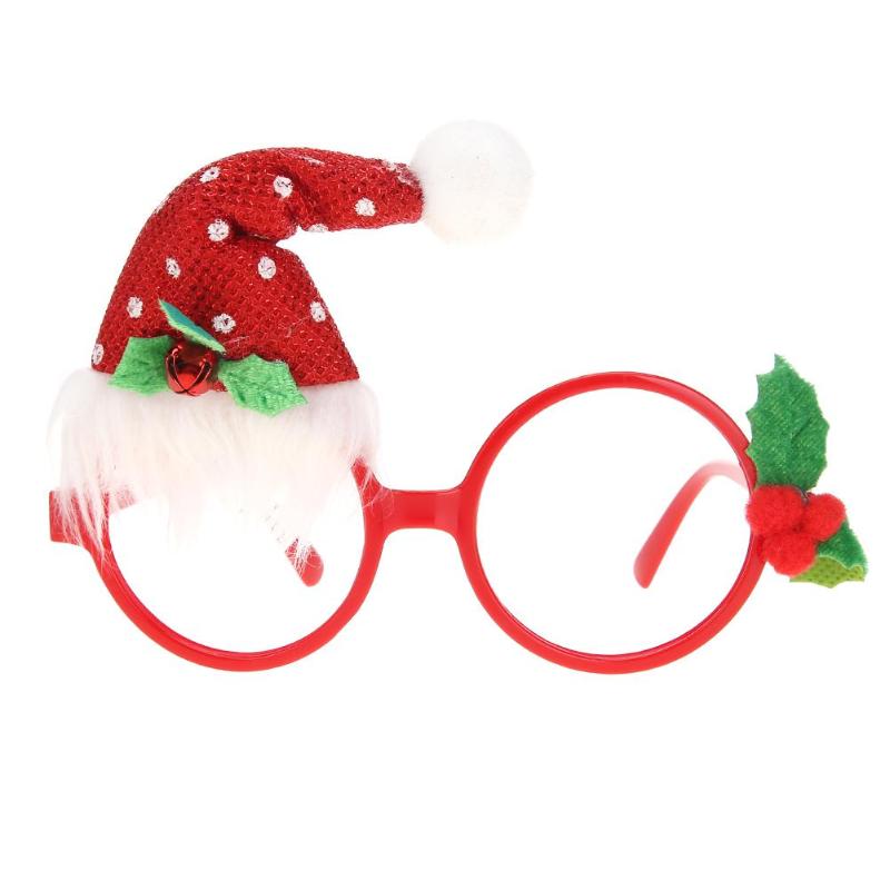 Creative Christmas Party Glasses Frame New Year Xmas Decoration Ornaments - ebowsos