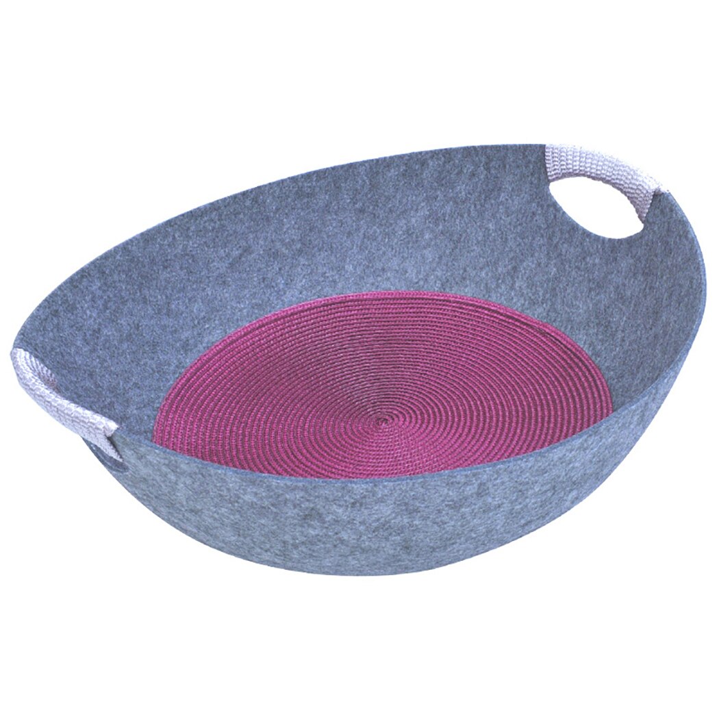 Creative Felt Cat Dog Sleeping Bed Pet House Nest Warm Pet Bed Nest Cat Basket With Cushion Four Seasons Universal Pet Supplies-ebowsos