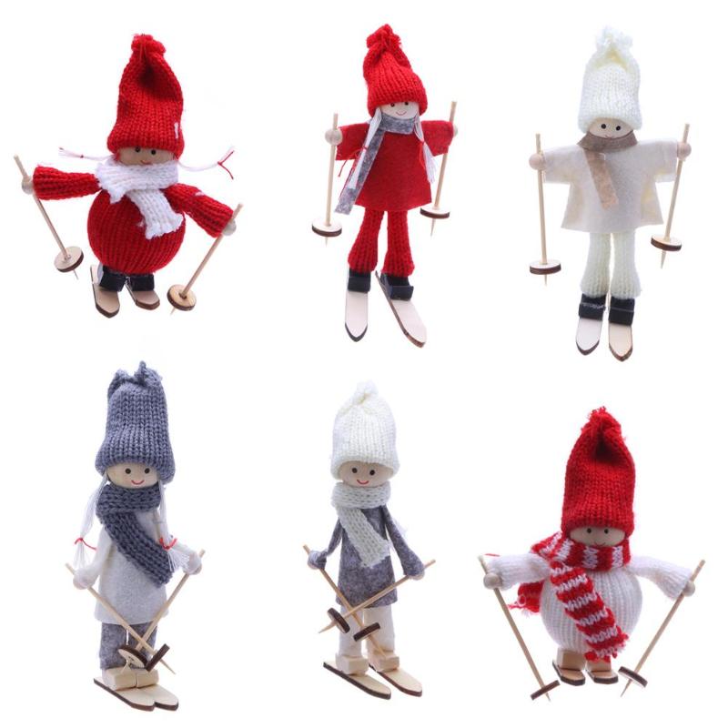 Creative Kawaii Christmas Angel Girl Ski Pendant Christmas Tree Decoration For Home Xmas Cute Doll Party Decoration Kids Gift 1 - ebowsos