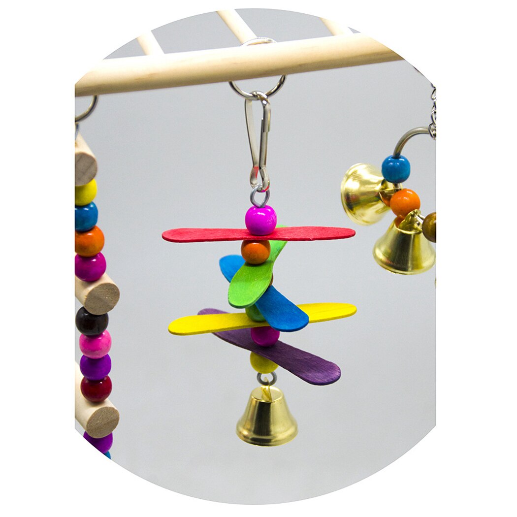 Creative Parrot Toy Set Funny Parrot Ladder Bird Swing Toy Parrot Hanging Toys Pet Supplies Bird Training Accessories-ebowsos