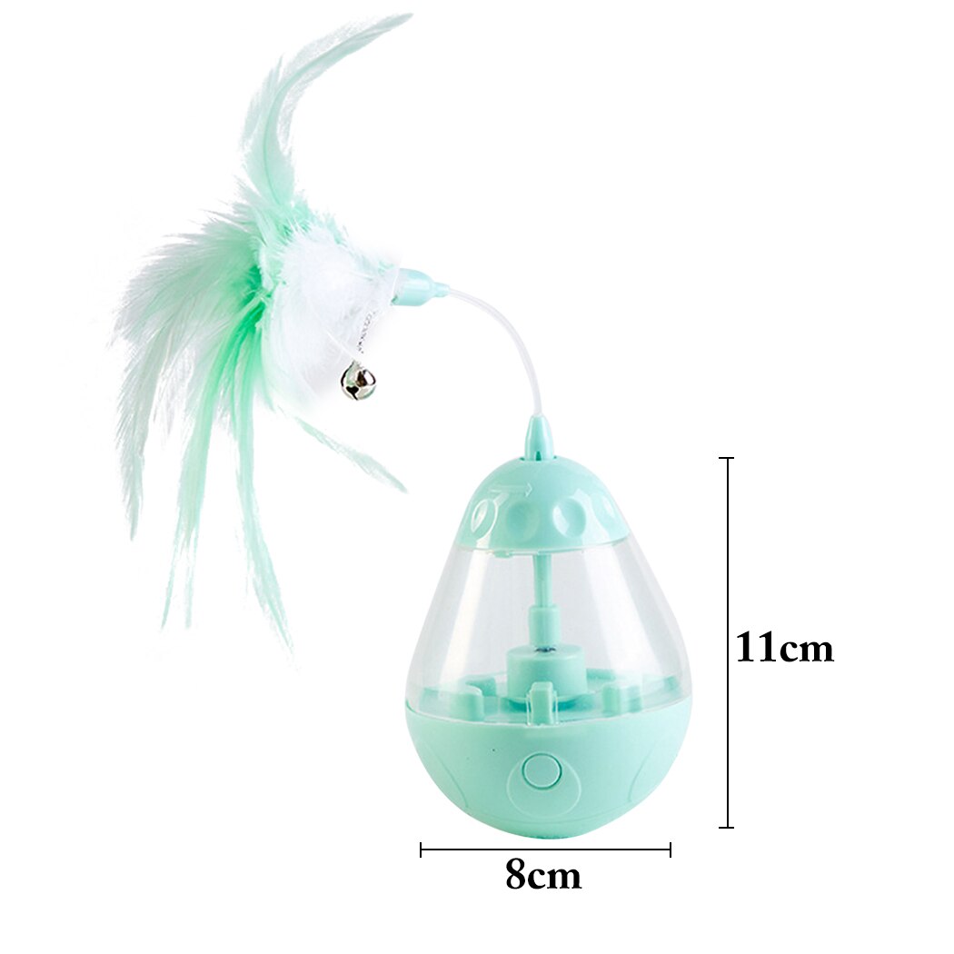 Creative Pet Food Dispenser Tumbler Fake Feather Pet Food Ball Dog Treat Ball For Cats Pet Toys Ball Pet Feeding Supplies-ebowsos