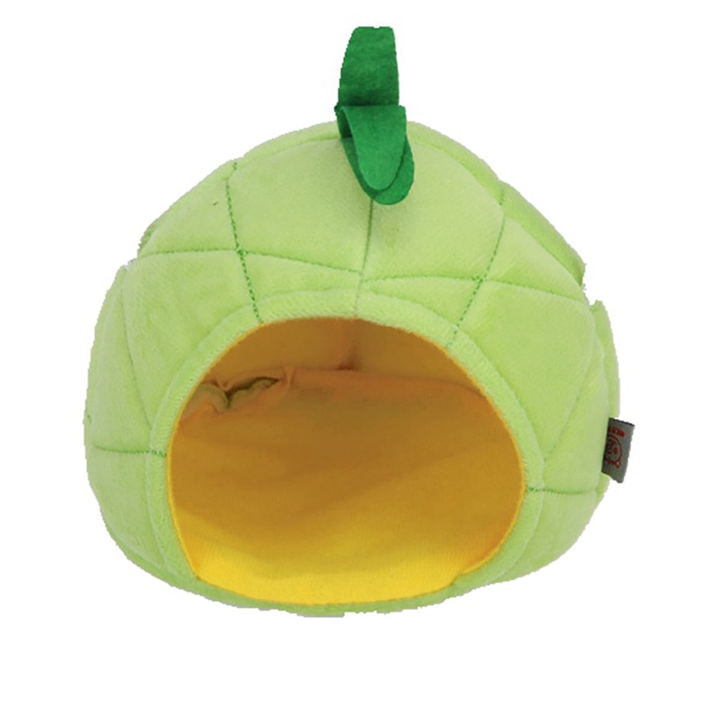 Creative Pineapple Cartoon Warm Small Animal Bed Cute Hamster Hanging Bed House Warm Hedgehog Guinea Pig Bed For Small Breed-ebowsos