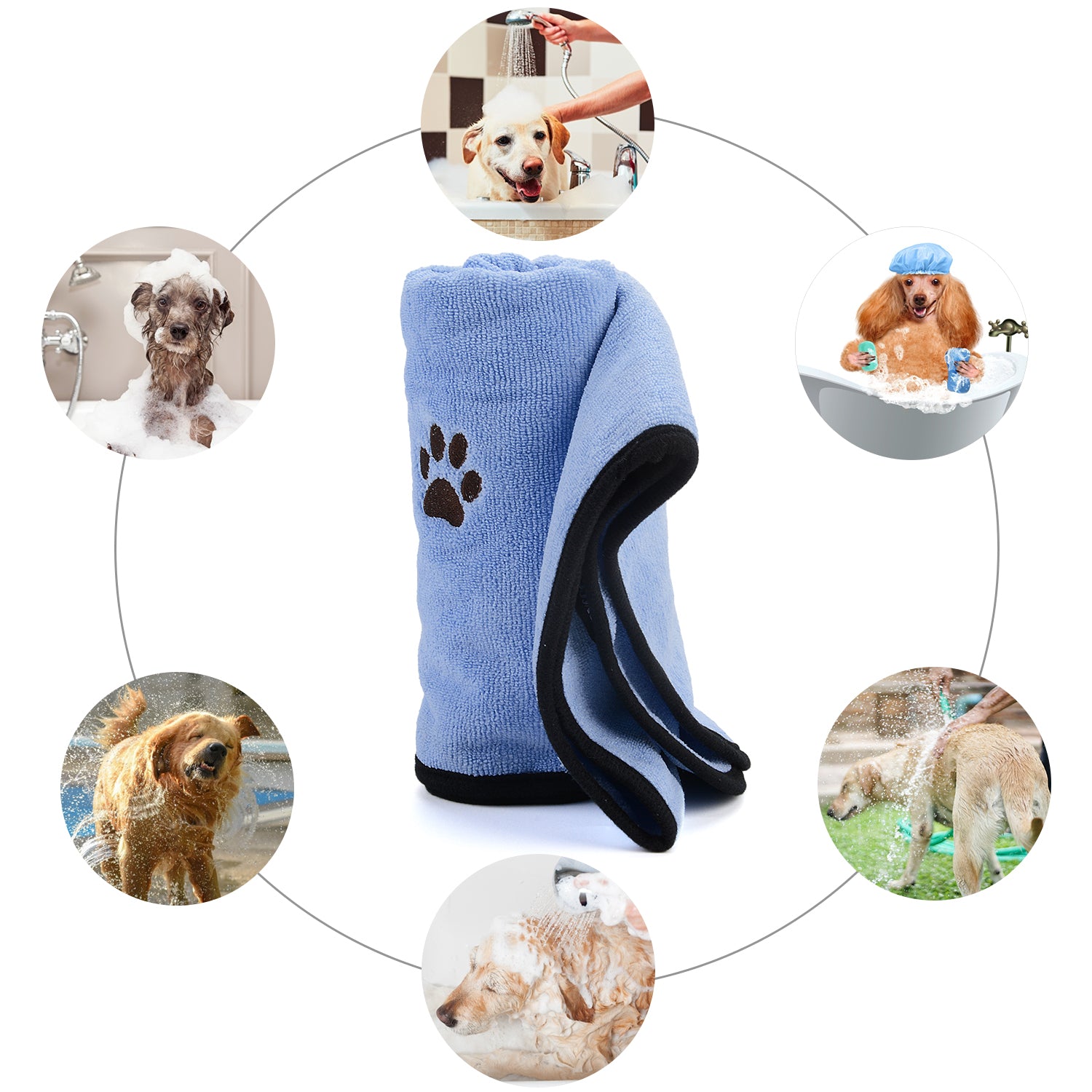 Creative Printing Pet Towel Soft Multipurpose Absorbent Pet Bath Towel For Cat Kitten Dog Puppy Pet Cleaning Supplies-ebowsos