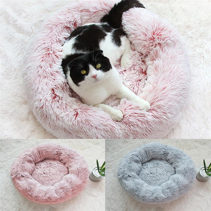 Creative Soft Warm Plush Pet Bed Nest Non-Slip Round Pet Sleeping Bed Cat Bed For Dog Cats Pet Supplies-ebowsos