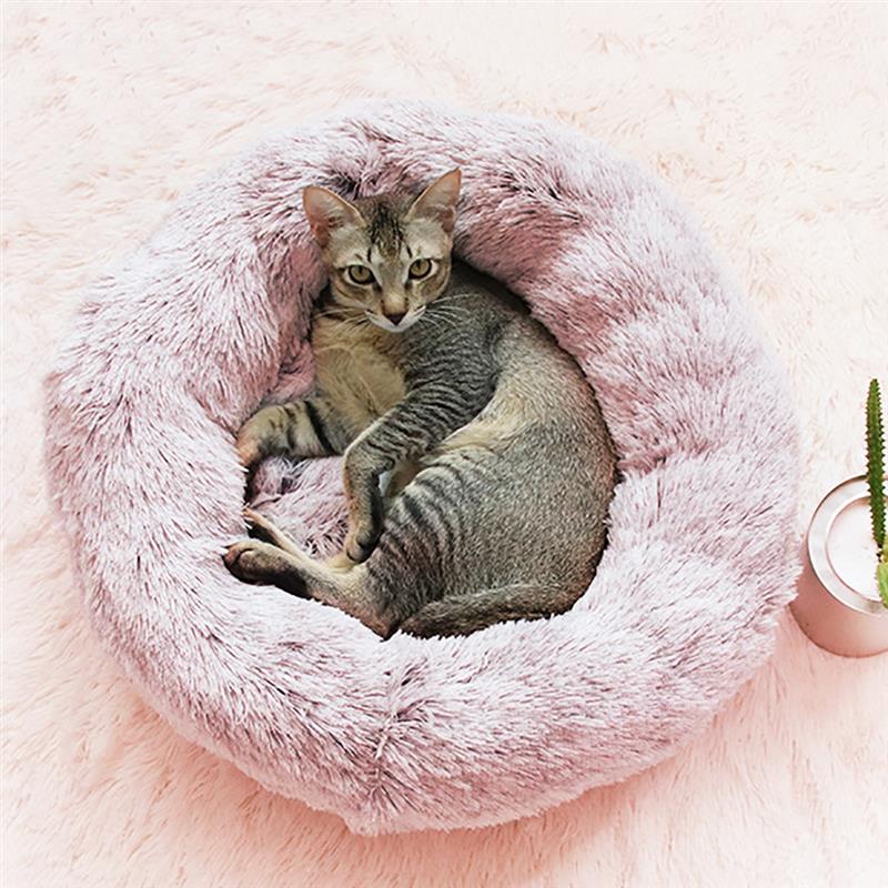 Creative Soft Warm Plush Pet Bed Nest Non-Slip Round Pet Sleeping Bed Cat Bed For Dog Cats Pet Supplies-ebowsos