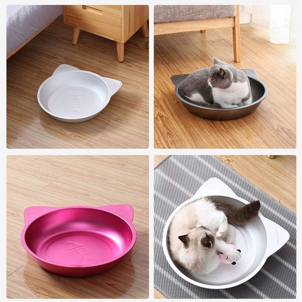 Creative Summer Cooling Aluminum Cat Pot Pet House Creative Cat Shape Cooling Pet Bed Cat Sleep Bed Pet Nest For Summer-ebowsos