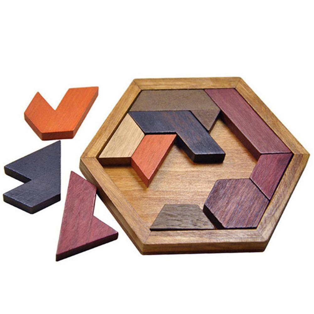 Creative Wooden Puzzles Tangram/Jigsaw Toys Board Wood Geometric Shape Puzzle Children Educational Toys Children's Day Gifts-ebowsos