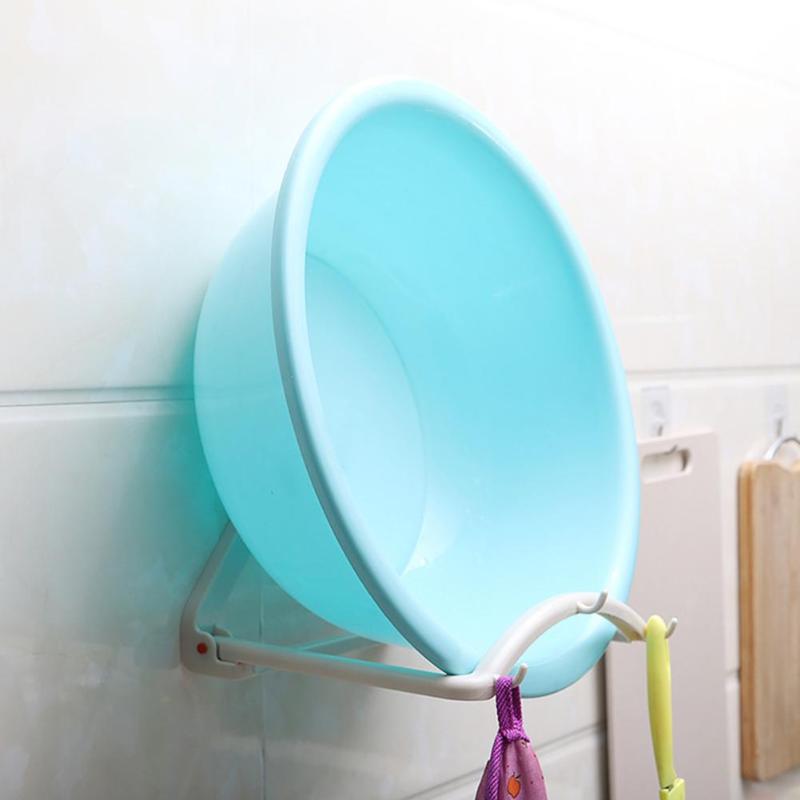 Creativity Bathroom Adhesive Storage Rack Automatic Rebound Structural Stability and Durability Washbasin Holder Shelf Hanger - ebowsos