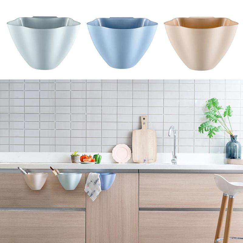 Cupboard Door Back Hanging Garbage Can Plastic Storage Rubbish Container Kitchen Garbage Rubbish Bag Holder Kitchen AccessriesX1 - ebowsos