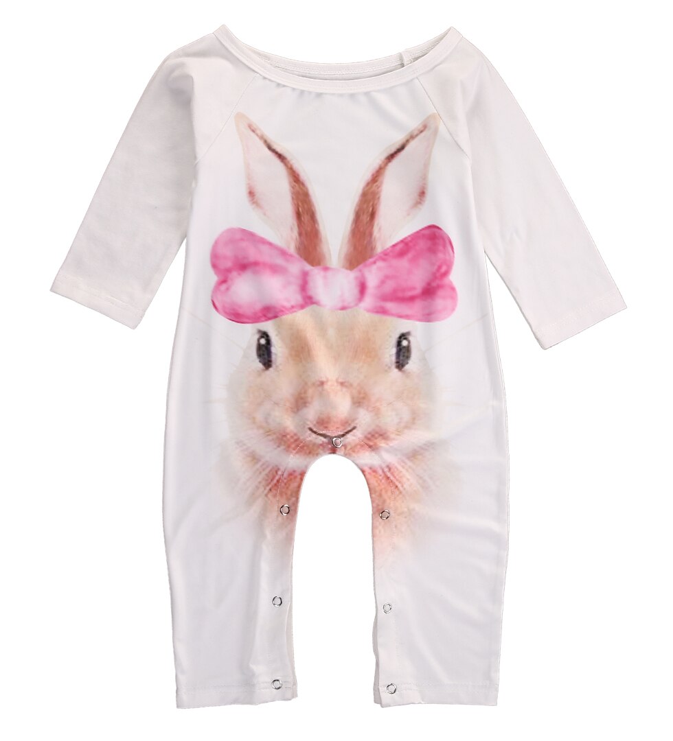 Cute Animals Kids Girl Baby Clothes Cotton Jumpsuit Long Sleeve Romper Sleepsuit Outfit Clothes - ebowsos