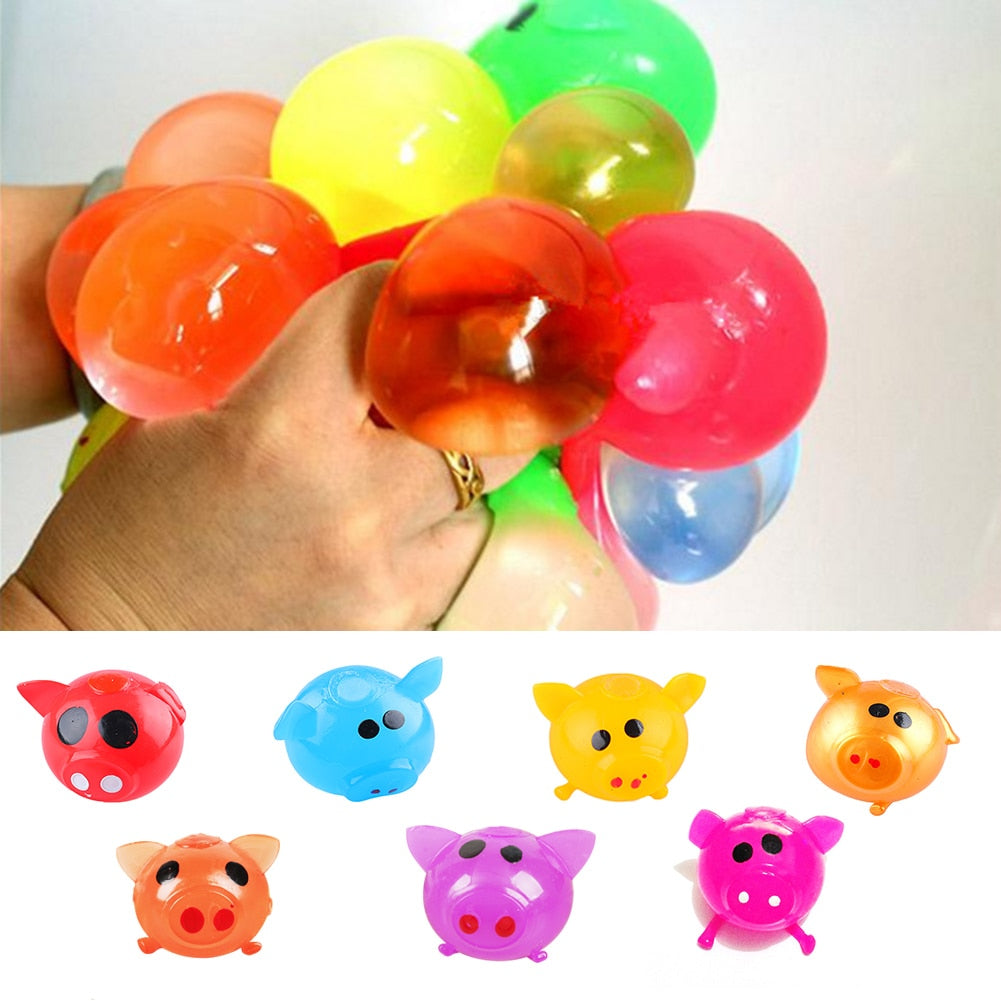 Cute Anti Stress Decompression Splat Ball Vent Toy Venting Ball Sticky Smash Water Ball Anti stress Goods Pig Toys Drop Shipping-ebowsos