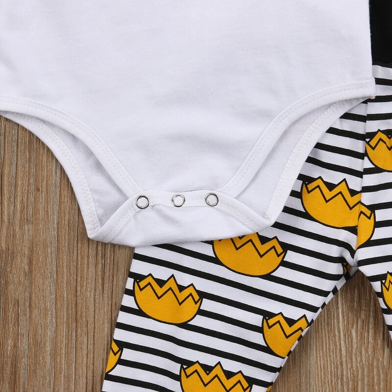 Cute Baby Boy Clothes Cartoon An crown Newborn Infant Baby Boys Prince Clothes Playsuit Pants Outfits Set - ebowsos