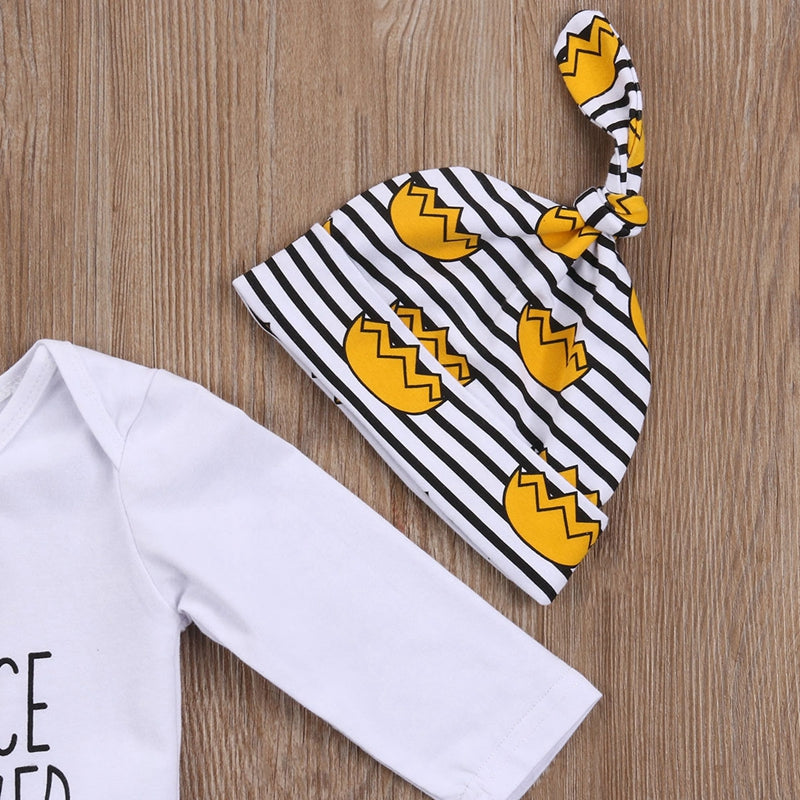 Cute Baby Boy Clothes Cartoon An crown Newborn Infant Baby Boys Prince Clothes Playsuit Pants Outfits Set - ebowsos