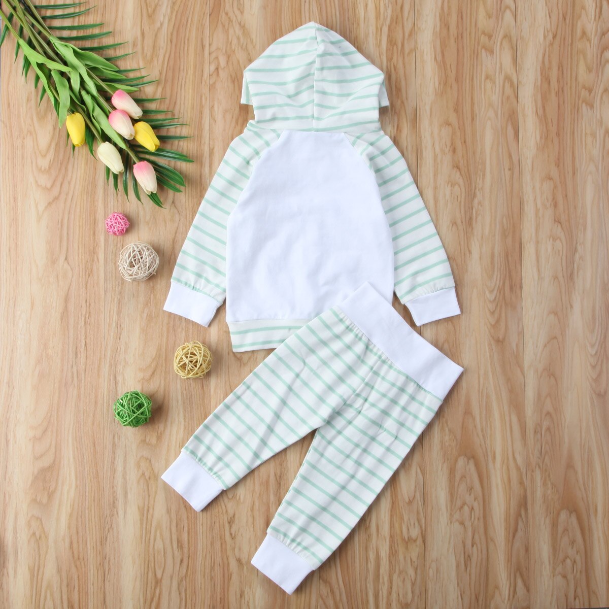 Cute Baby Boys Girls Outfits Clothes Toddker Kids Hoodies Pants Set Autumn 0-24M - ebowsos