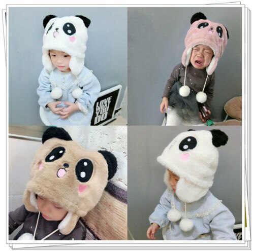 Cute Baby Kids Child Animal Pompom Ball Furry Hat Winter Warm Cap Ski - ebowsos