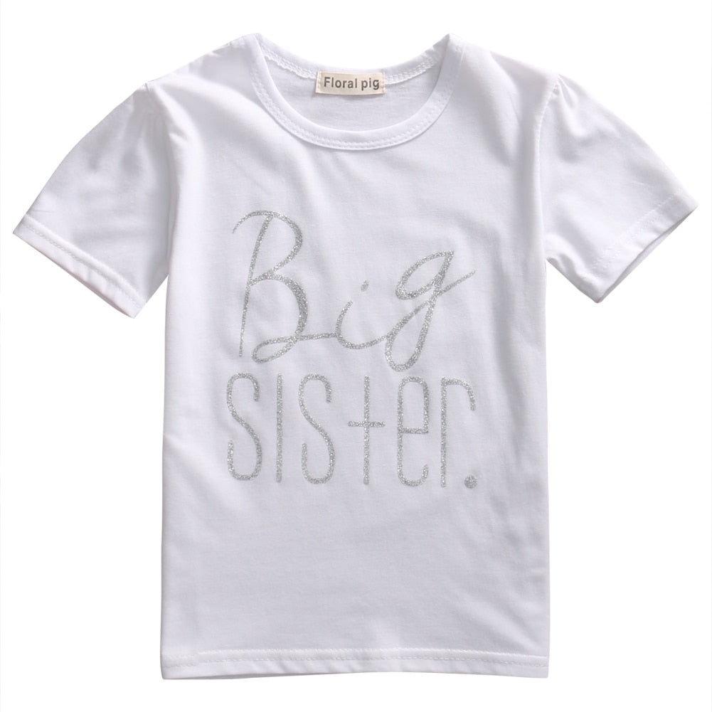 Cute Baby Kids Clothes Big Sister T-shirt  Outfits - ebowsos