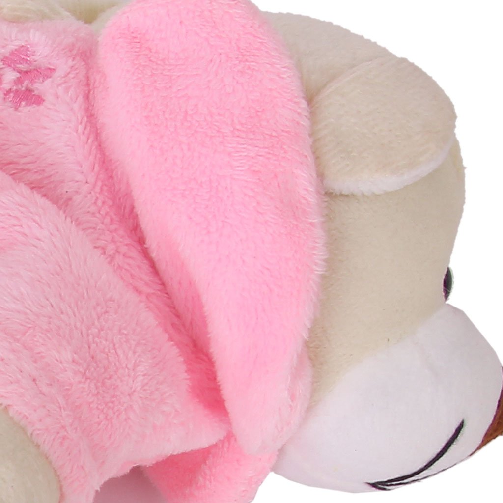 Cute Bear-Shape Plush Bag Handbag Purse for Children - Pink and Beige - ebowsos