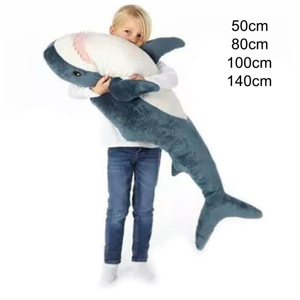 Cute Big Shark Soft Toy Stuffed Cushion Large Animal Plush Doll Pillow Kids Shark Plush Toy Large Animal Cute Big Sharks Doll-ebowsos