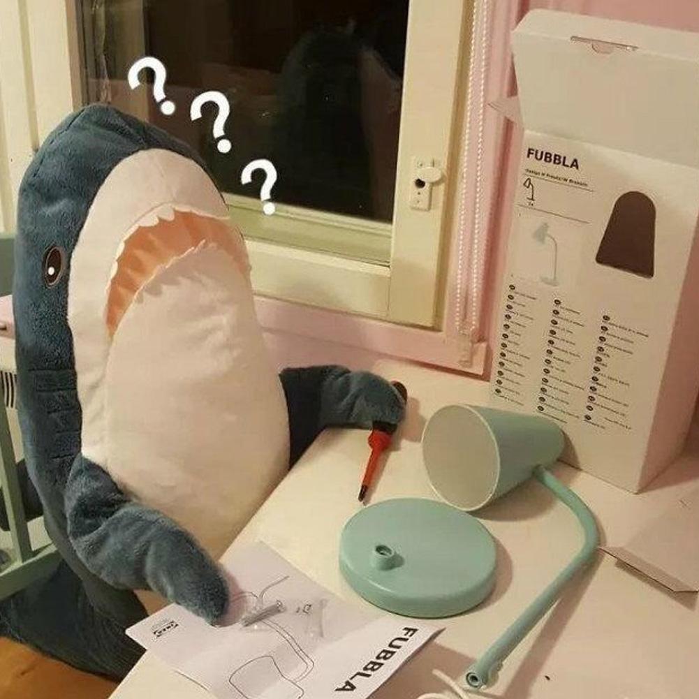 Cute Big Shark Soft Toy Stuffed Cushion Large Animal Plush Doll Pillow Kids Shark Plush Toy Large Animal Cute Big Sharks Doll-ebowsos