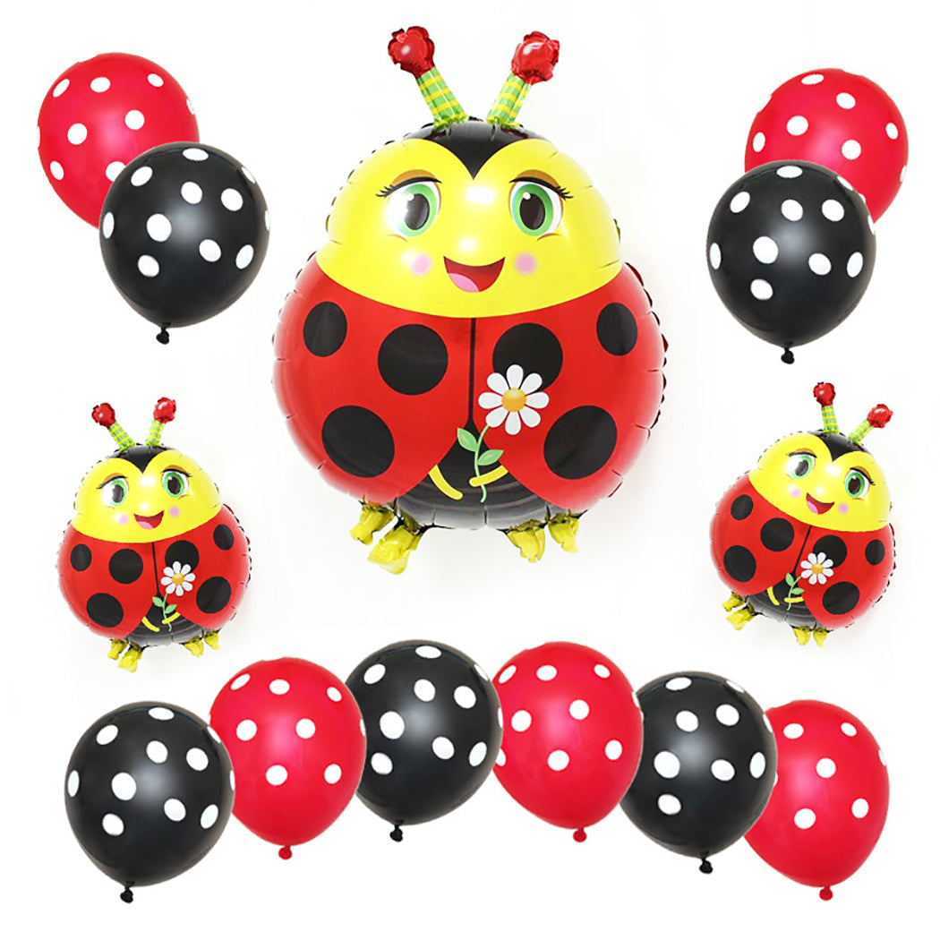 Cute Cartoon Insect Shape Aluminum Balloons Set Birthday Decorative Balloons Kindergarten Event Decoration Props Supplies-ebowsos