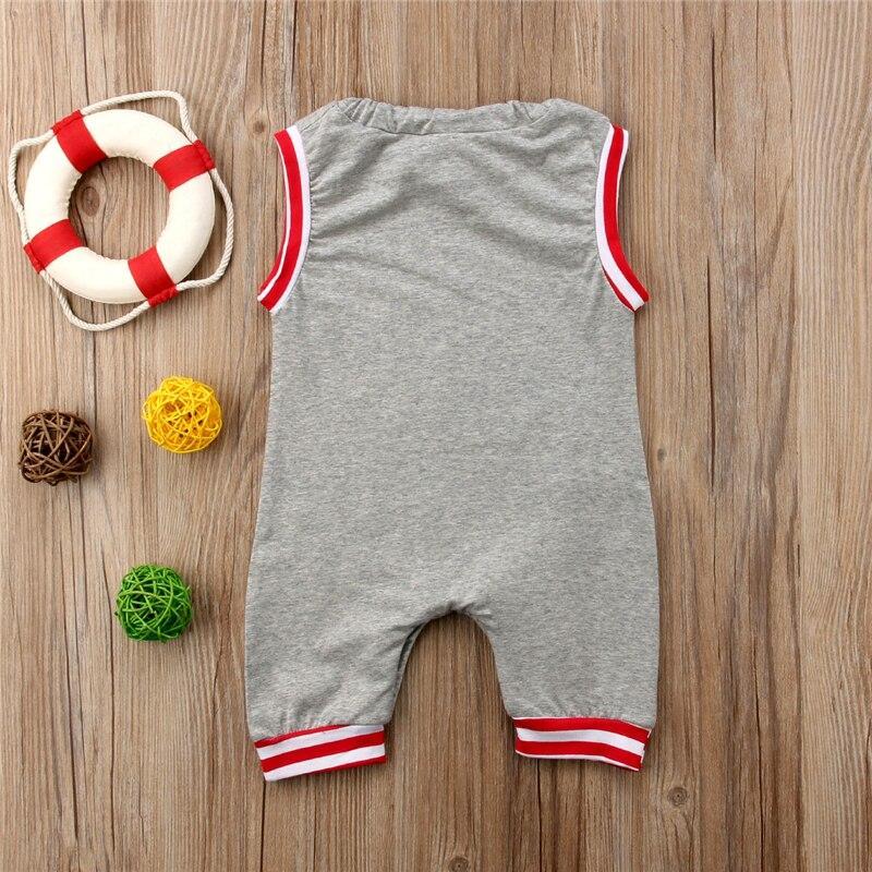 Cute Cartoon Print Summer Infant Playsuit Clothes Newborn Kids Baby Boy Cotton Sleeveless Romper Jumpsuit Outfits Clothes - ebowsos