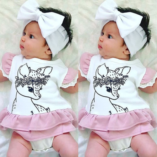 Cute Cartoon unicorn Romper Baby Girl Sleeveless Jumpsuit Tulle Tutu Dress Outfit Clothes - ebowsos