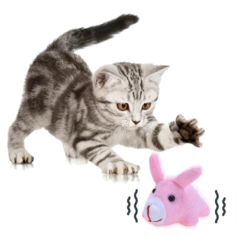 Cute Cat Animals Toy Plush Stuffed Walking Pulling Shake Pet Dogs Chew Bite Teaser Funny Toys Interactive Cat Toys Pet Supplies - ebowsos