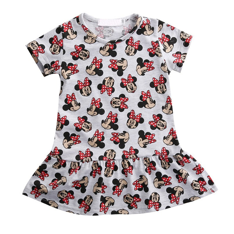 Cute Children Kids Baby Girls Dresses Clothes Child Cartoon Summer Mini Short Dress Kid Enfant Garments Clothing - ebowsos