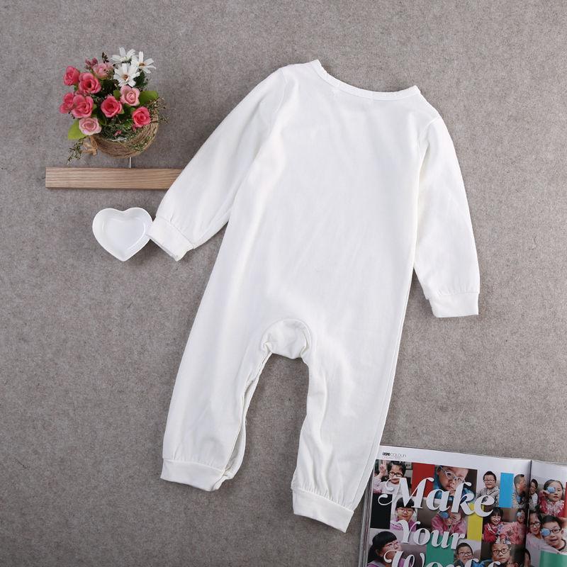 Cute Cotton Love Toddler Baby Girls Boys Romper Jumpsuit Playsuit Clothes Outfits UK - ebowsos