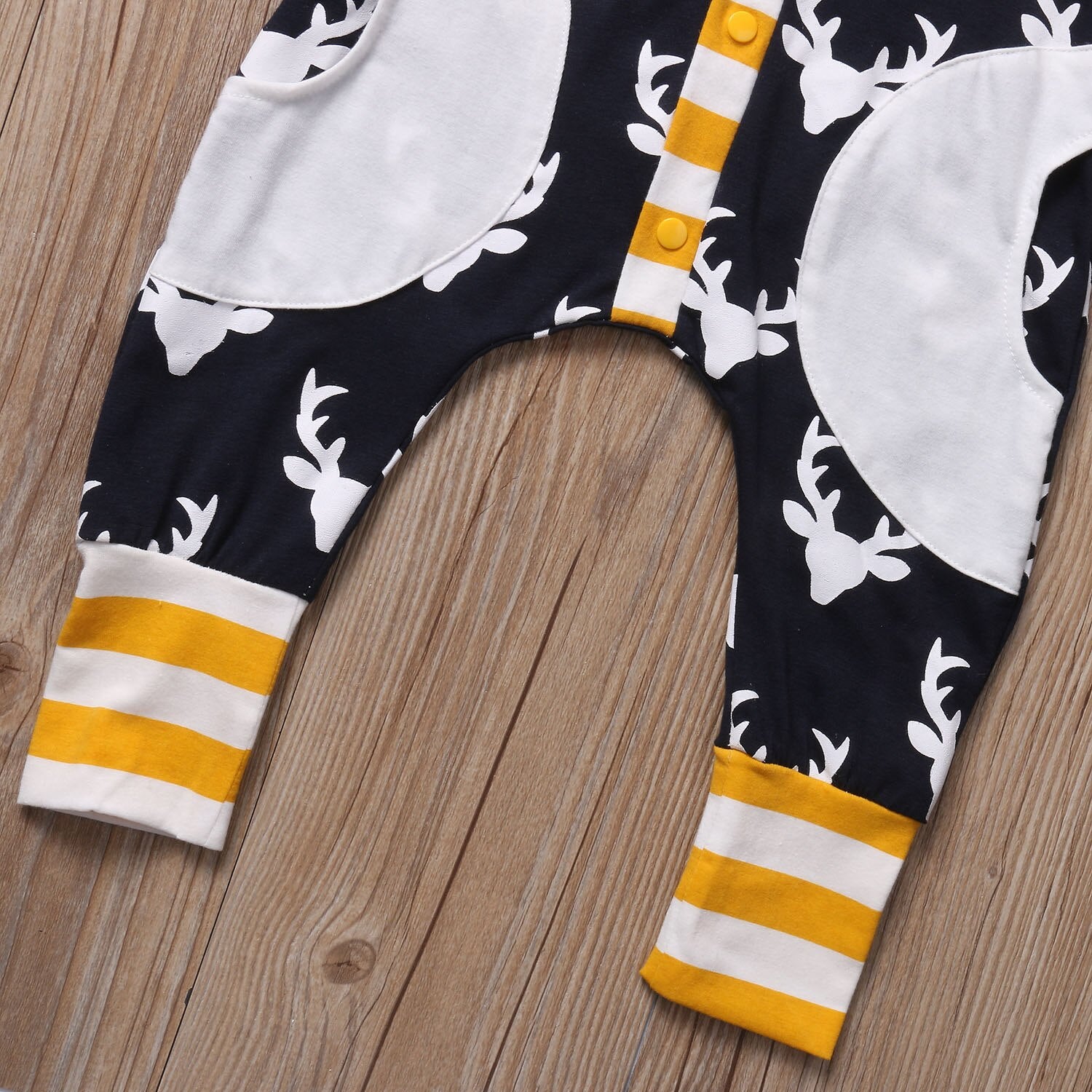 Cute Deer Newborn Infant Kids Baby Boy Girl Romper Long Sleeve Cotton Jumpsuit Clothes Outfits 0-2T - ebowsos