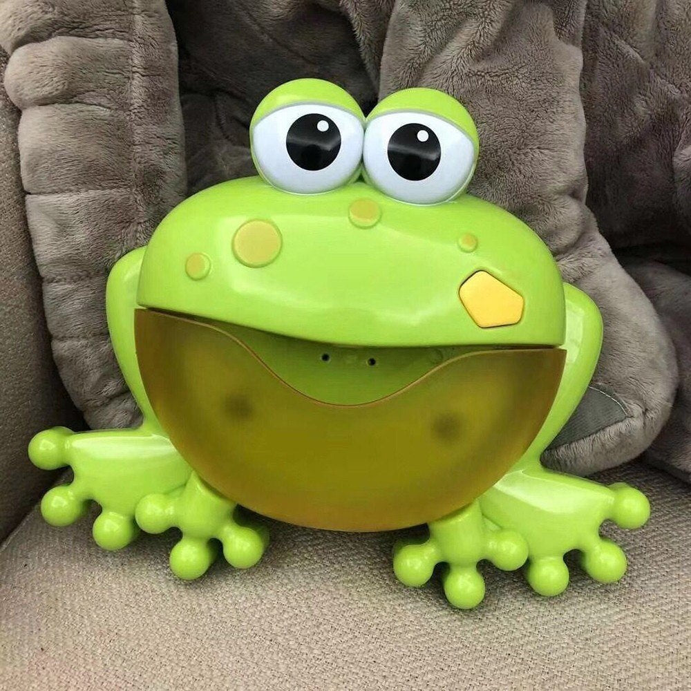 Cute Frog Bubble Machine Musical Bathtub Soap Children's Shower Supplies Baby Bath Shower Cap Bubble Maker-ebowsos