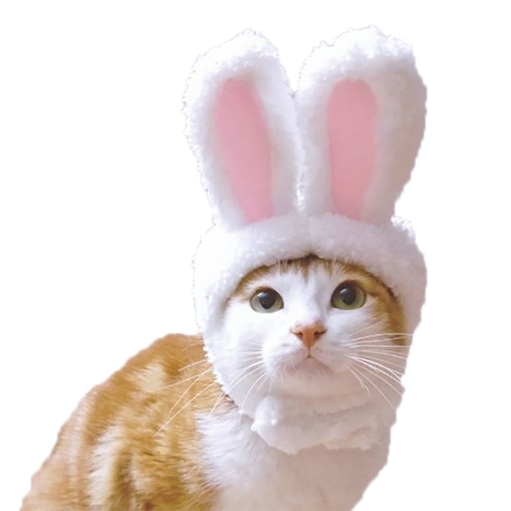 Cute Funny Pet Cat Dog Bunny Ears Dress Cap Easter Rabbit Ear Headdress Costume Cosplay Clothing Props For Home Pet-ebowsos