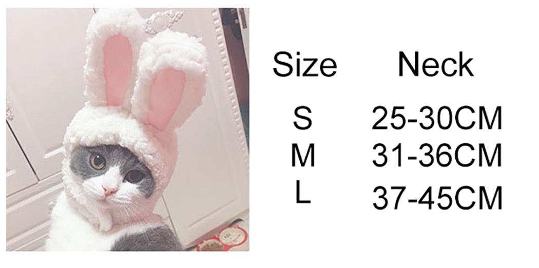 Cute Funny Pet Cat Dog Bunny Ears Dress Cap Easter Rabbit Ear Headdress Costume Cosplay Clothing Props For Home Pet-ebowsos