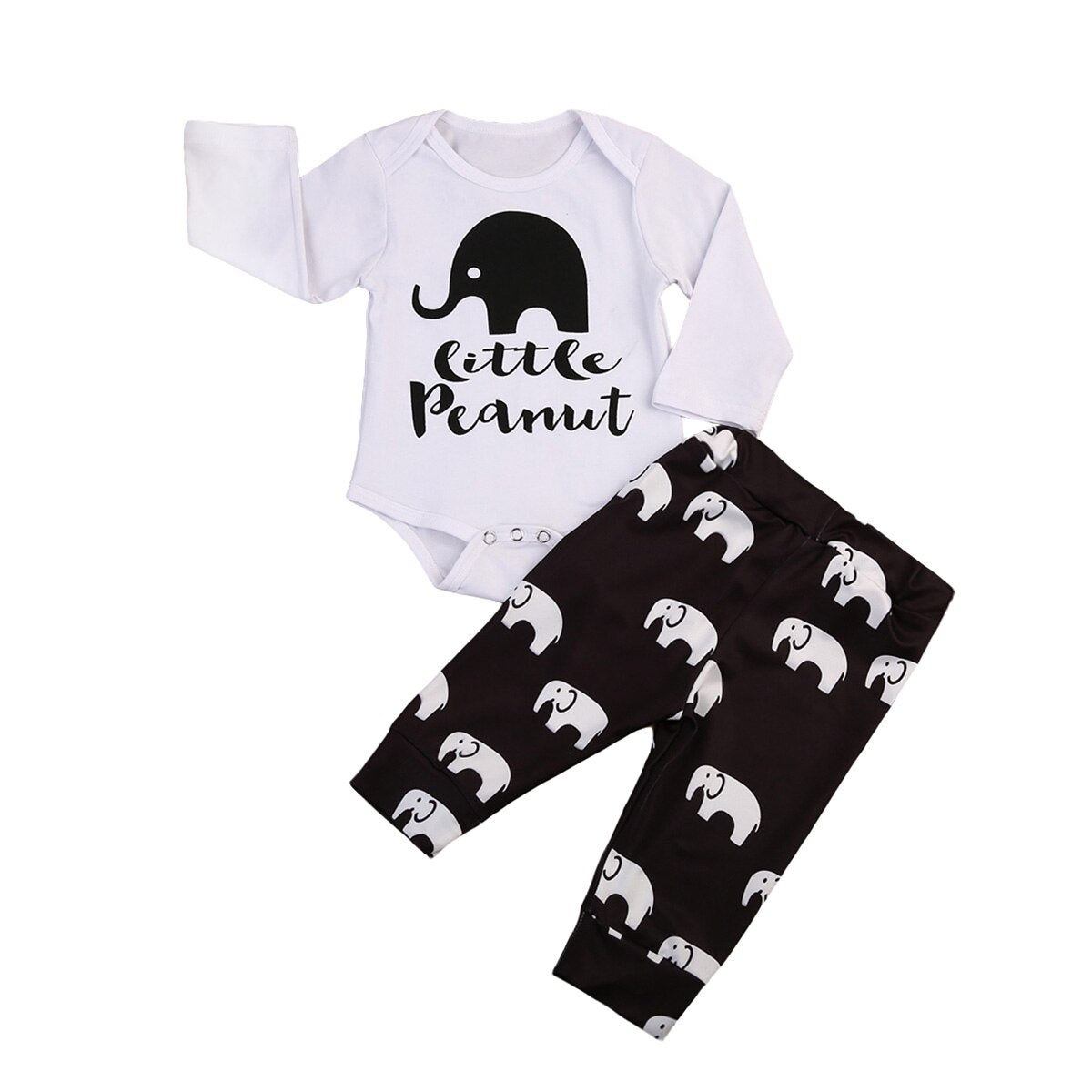 Cute Infant Baby Boys Girls Cotton  Bodysuit Pants Legging Outfits Clothes set - ebowsos