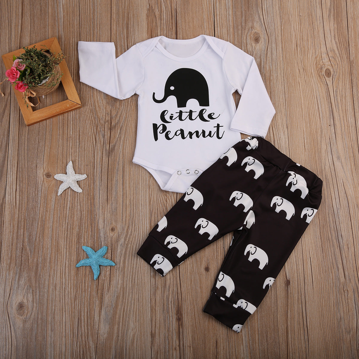 Cute Infant Baby Boys Girls Cotton  Bodysuit Pants Legging Outfits Clothes set - ebowsos