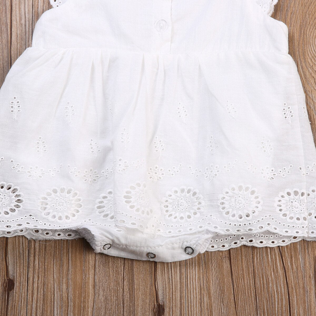 Cute Kids Baby Girl Infant Lace Jumpsuit Bodysuit Cotton Short Sleeve Clothes Outfit Summer - ebowsos