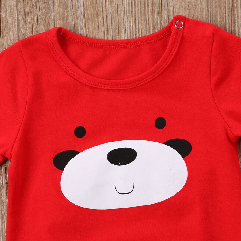 Cute Newborn Baby Boy Girls Christmas Deer Romper Jumpsuit Long Sleeve Cotton Outfit Clothes - ebowsos