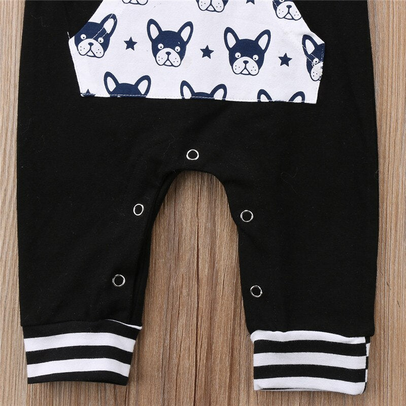 Cute Newborn Baby Boys Girls Short Sleeve Hoodie Romper Jumpsuit Playsuit 0-24M - ebowsos