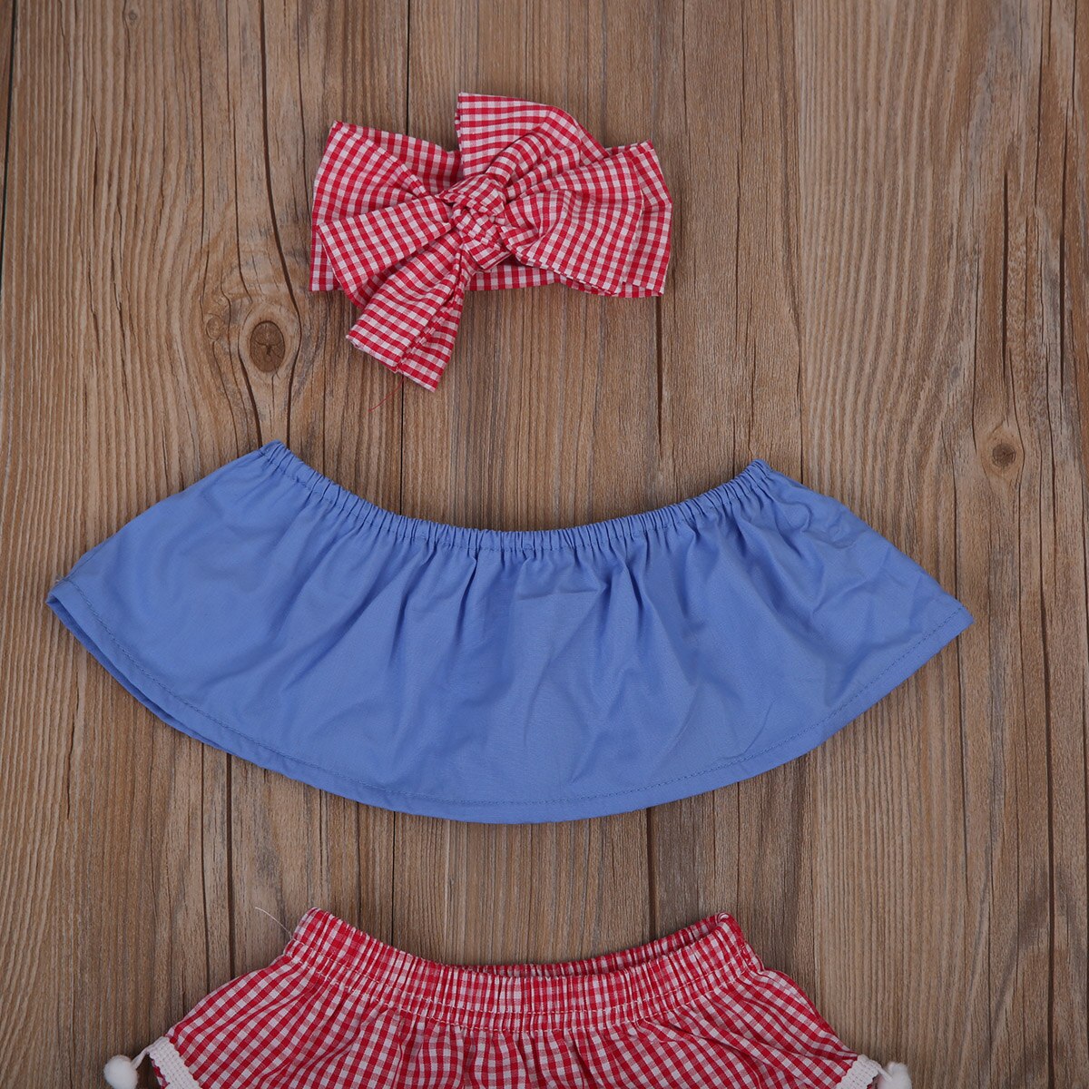 Cute Newborn Baby Girls Tops+Tassel Short Pants+Headband Outfits Sunsuit Clothes - ebowsos