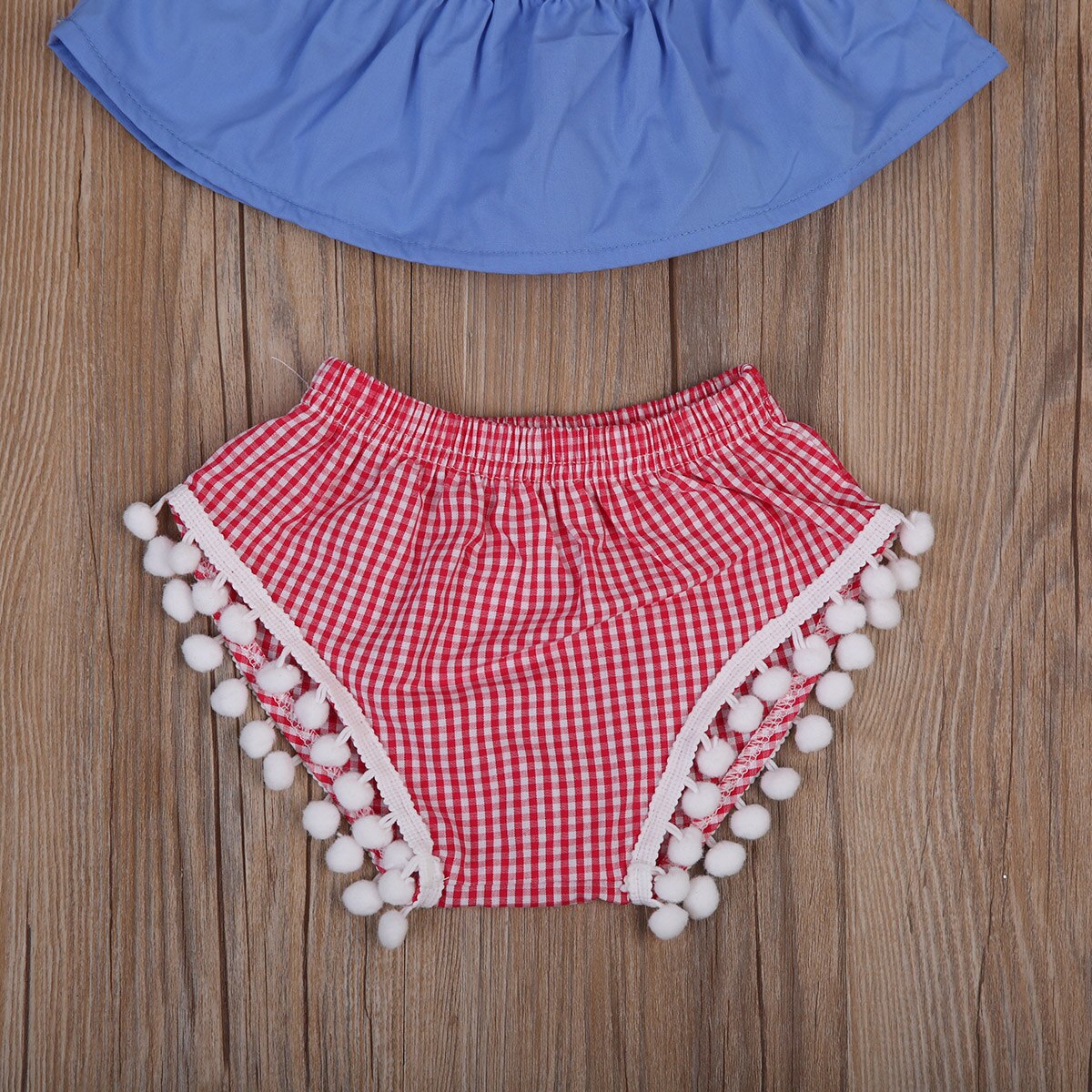 Cute Newborn Baby Girls Tops+Tassel Short Pants+Headband Outfits Sunsuit Clothes - ebowsos