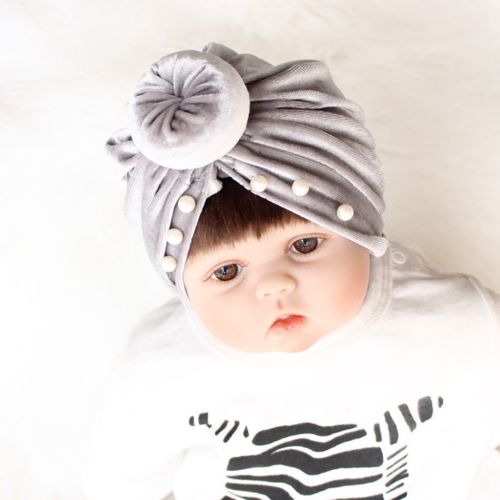 Cute Newborn Baby Infant Girl Toddler Comfy Bowknot Hospital Cap Beanie Hat - ebowsos