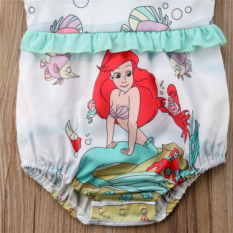 Cute Newborn Baby Romper Boy Girl Summer mermaid Jumpsuit 1PC 0-24M Sunsuit Outfits Baby Clothing - ebowsos