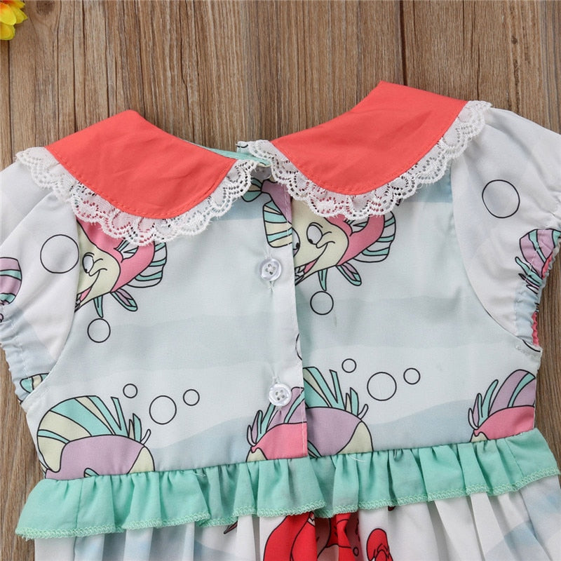 Cute Newborn Baby Romper Boy Girl Summer mermaid Jumpsuit 1PC 0-24M Sunsuit Outfits Baby Clothing - ebowsos