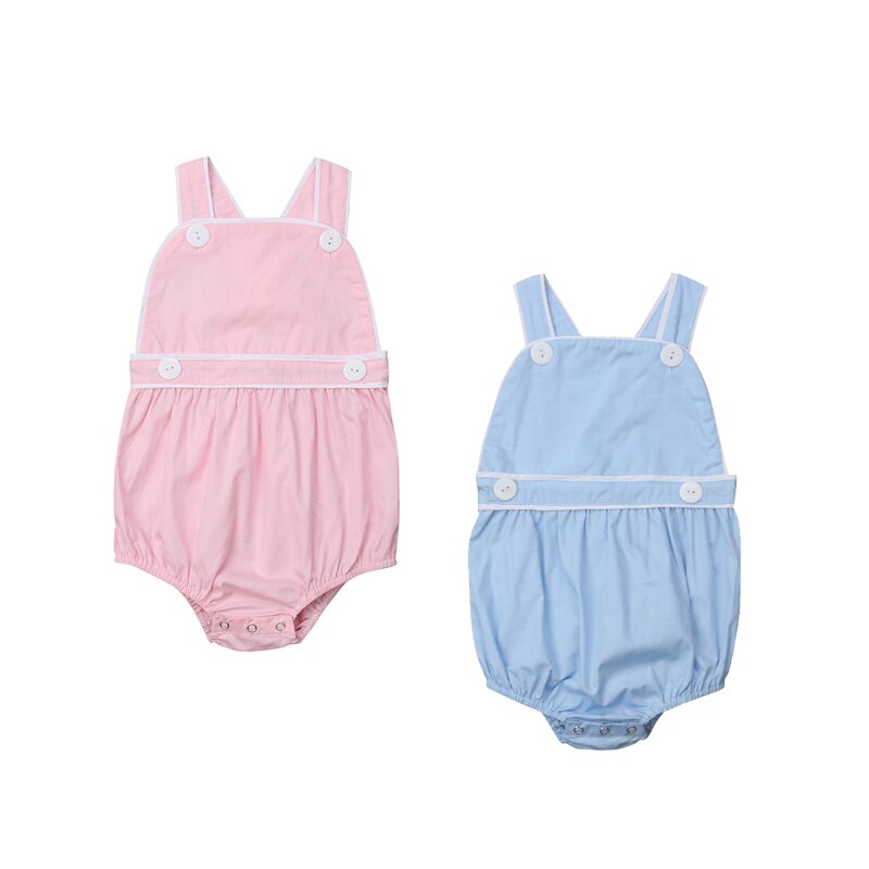 Cute Newborn Infant Baby Kids Girl Boy Romper Sleeveless Jumpsuit Clothes Outfit - ebowsos