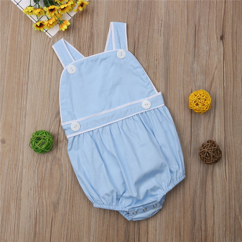 Cute Newborn Infant Baby Kids Girl Boy Romper Sleeveless Jumpsuit Clothes Outfit - ebowsos